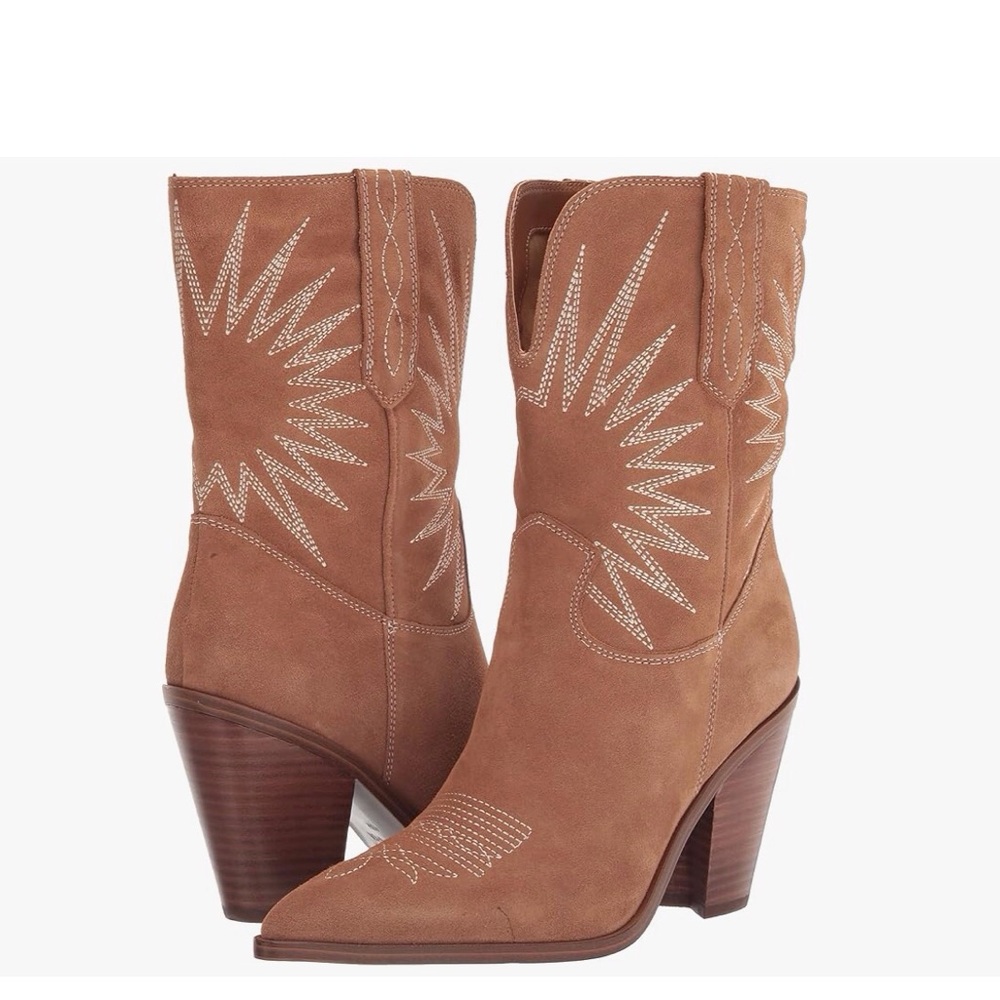 ✴️Marc Fisher “Roger’s” Suede Leather Western Boots, NEW, Sz9M